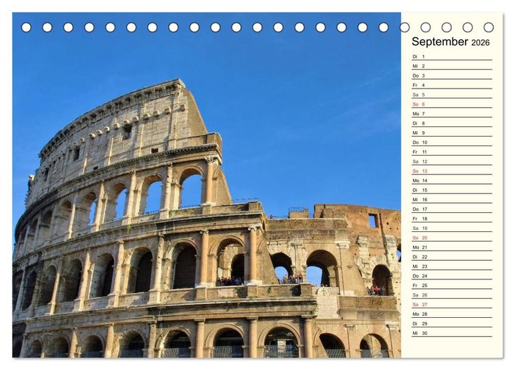 Produktbild: R&ouml;mische Bauwerke in Europa (Tischkalender 2026 DIN A5 quer), CALVENDO Monatskalender