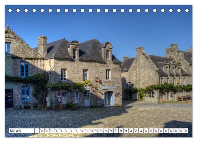 Produktbild: Locronan, ein Highlight in der Bretagne (Tischkalender 2026 DIN A5 quer), CALVENDO Monatskalender