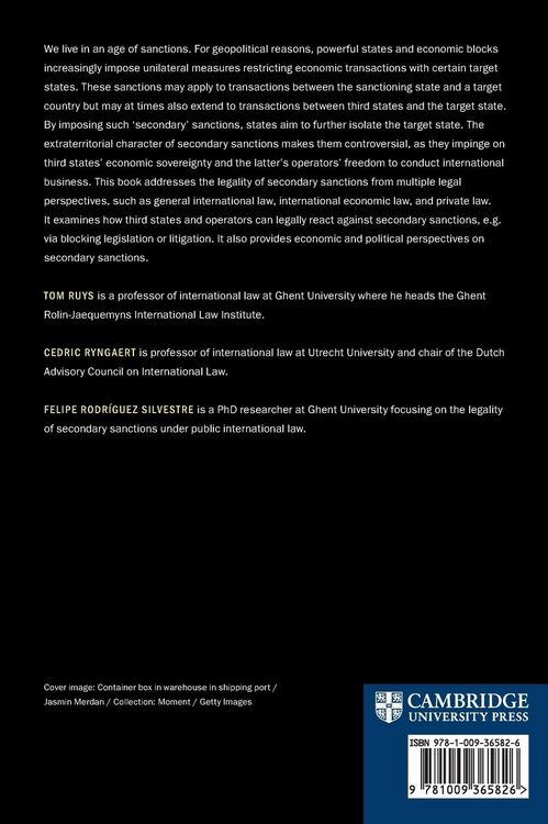 Produktbild: The Cambridge Handbook of Secondary Sanctions and International Law