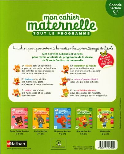 Produktbild: Mon cahier maternelle, grande section 5-6 ans : tout le programme