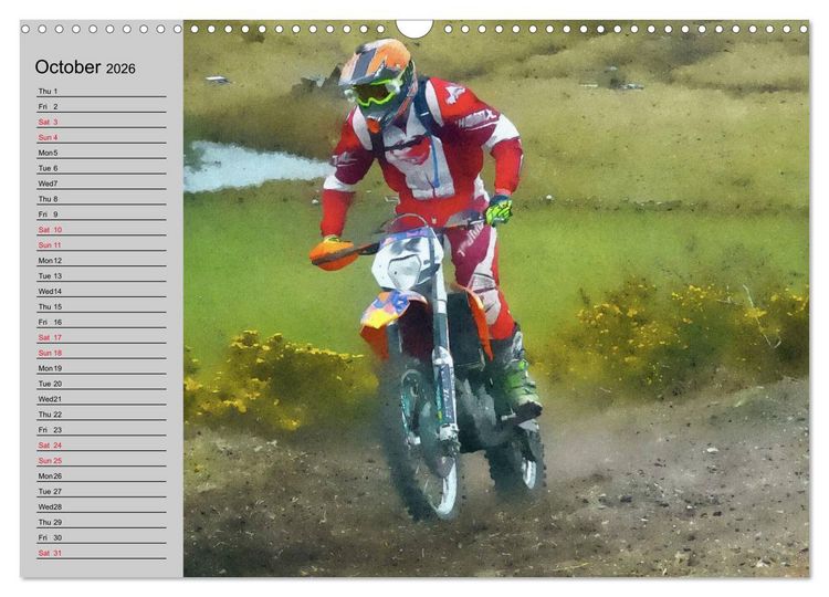 Produktbild: Enduro Racing (Wall Calendar 2026 DIN A3 landscape), CALVENDO 12 Month Wall Calendar