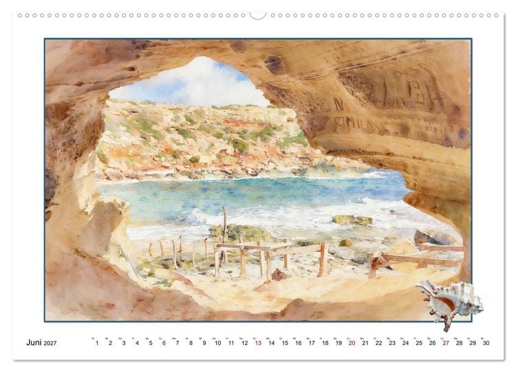 Produktbild: Karibisches Flair auf Formentera (hochwertiger Premium Wandkalender 2027 DIN A2 quer), Kunstdruck in Hochglanz