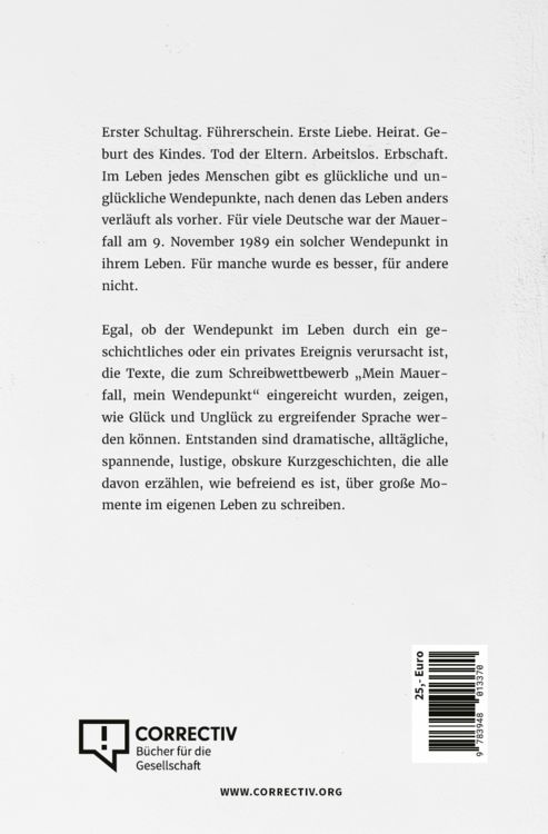 Produktbild: Mein Mauerfall, mein Wendepunkt