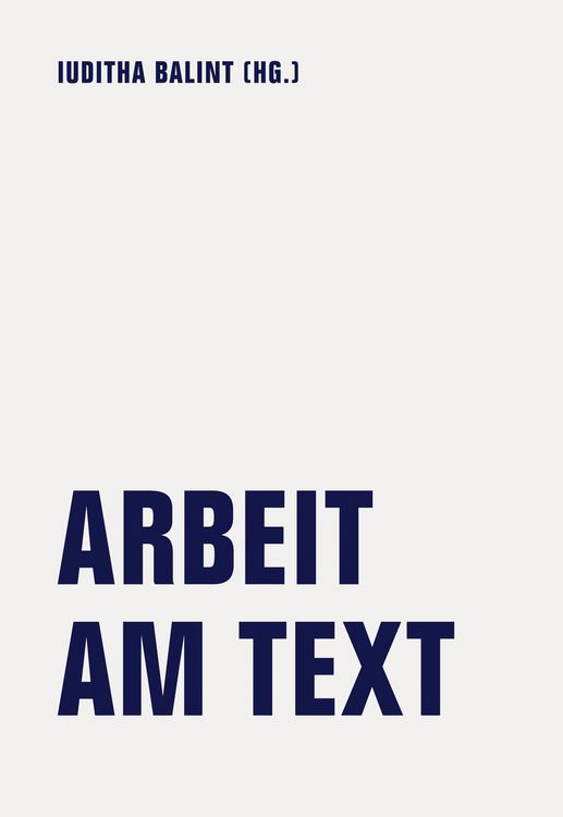 Produktbild: Arbeit am Text