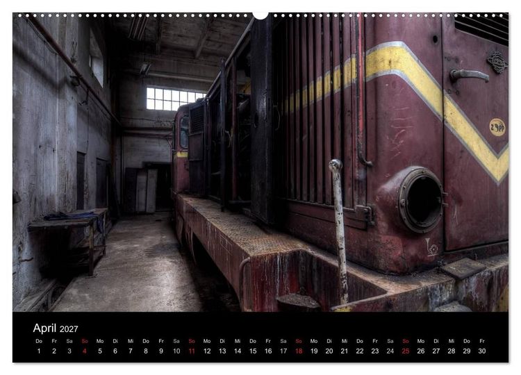 Produktbild: Verlassene Orte - Die Lokomotivwerkstatt (hochwertiger Premium Wandkalender 2027 DIN A2 quer), Kunstdruck in Hochglanz
