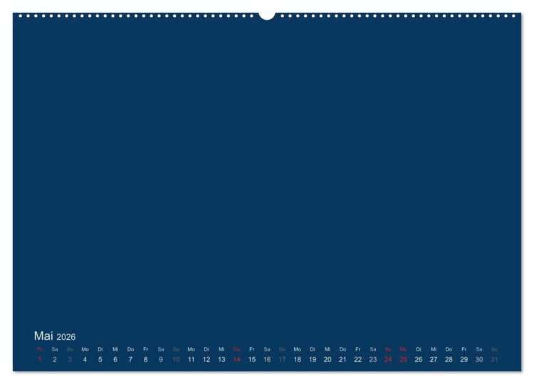 Produktbild: Bastelkalender - Dunkelblau (Wandkalender 2026 DIN A2 quer), CALVENDO Monatskalender