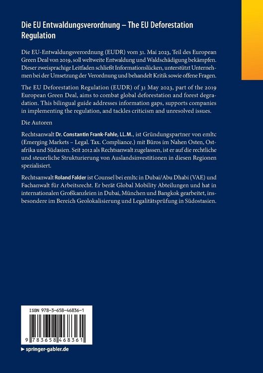 Produktbild: Die EU Entwaldungsverordnung &ndash; The EU Deforestation Regulation