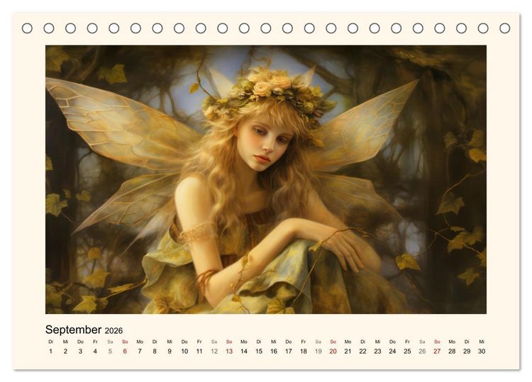 Produktbild: Feenglanz (Tischkalender 2026 DIN A5 quer), CALVENDO Monatskalender