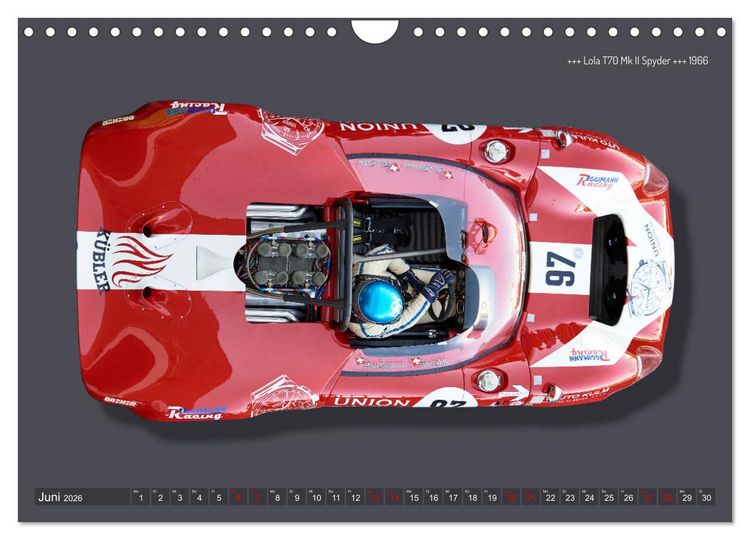 Produktbild: Legenden des Rennsports Historic Sports Cars 1960-1975 (Wandkalender 2026 DIN A4 quer), CALVENDO Monatskalender