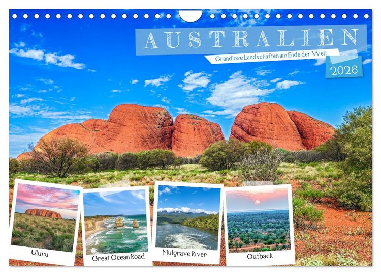 Produktbild: Australien - Grandiose Landschaften am Ende der Welt (Wandkalender 2026 DIN A4 quer), CALVENDO Monatskalender