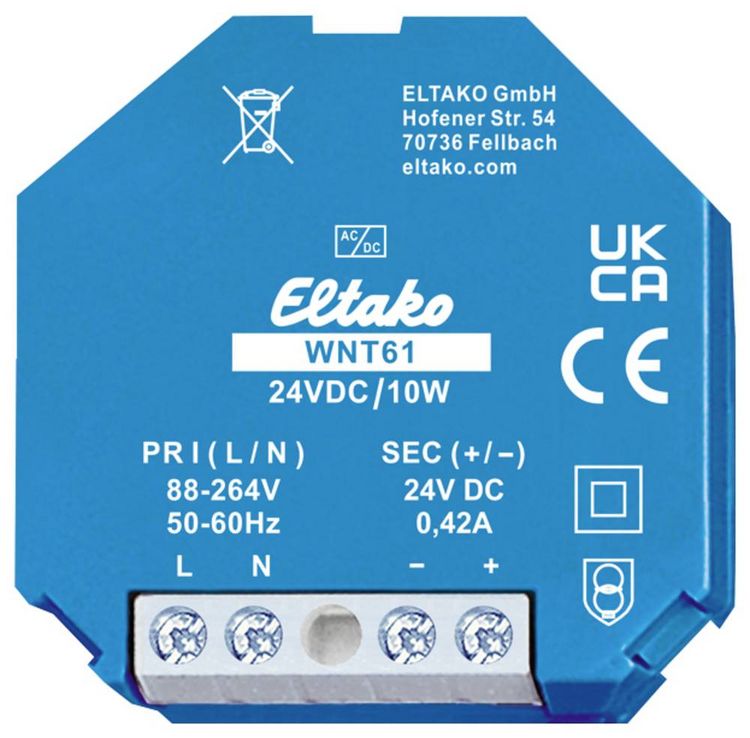Produktbild: Eltako 61000265 Schaltnetzteil 24V 0.42A 10W