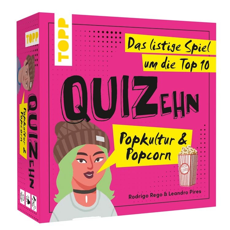 Produktbild: QUIZehn &ndash; Popkultur & Popcorn. Das listige Spiel um die Top 10
