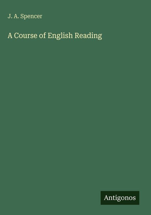 Produktbild: A Course of English Reading
