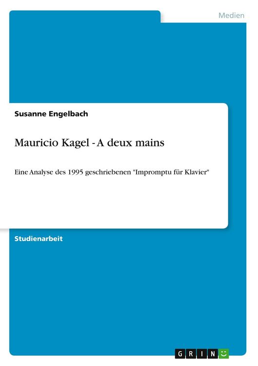 Produktbild: Mauricio Kagel - A deux mains