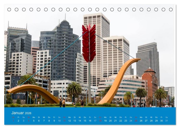 Produktbild: San Francisco - Wie ich es sehe (Tischkalender 2026 DIN A5 quer), CALVENDO Monatskalender