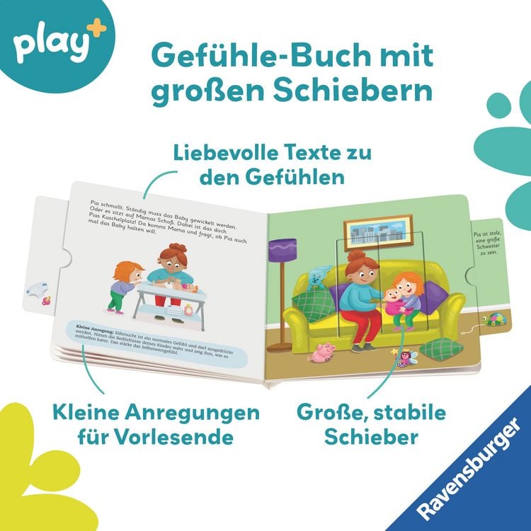 Produktbild: Play+ Mein erstes Schiebebuch Gef&uuml;hle - ab 18 Monate