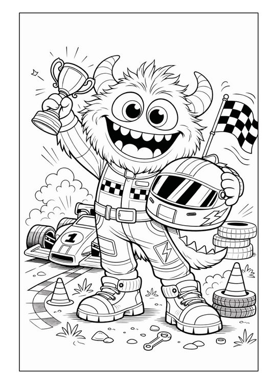 Produktbild: Monster Malbuch f&uuml;r Kinder ab 6 Jahren mit 50 sch&ouml;nen Ausmalmotiven