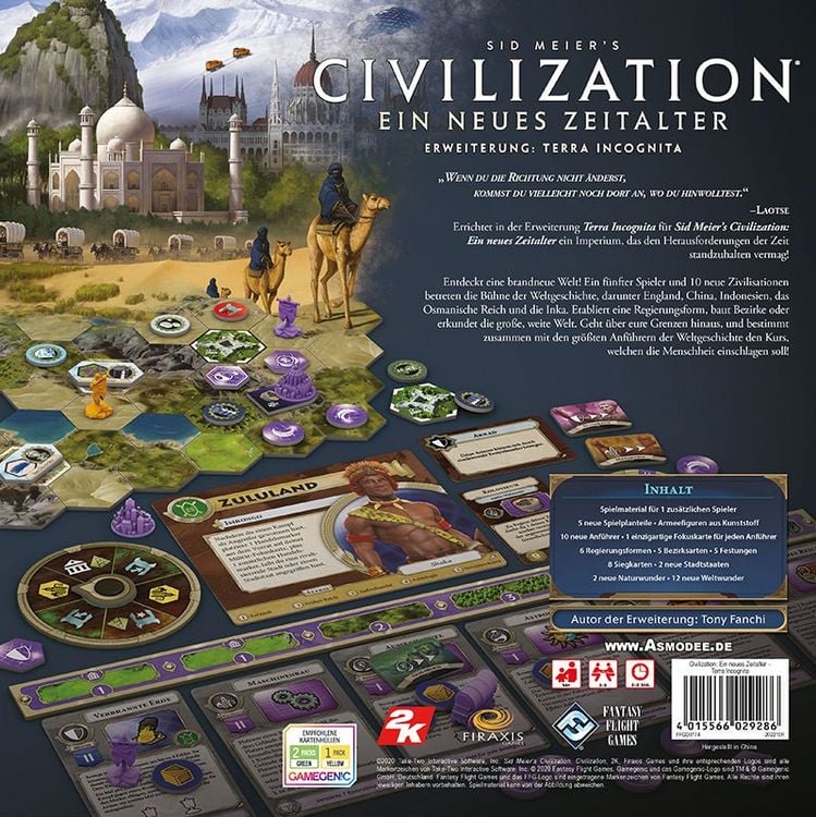 Produktbild: Civilization: Ein neues Zeitalter - Terra Incogn. Erweiterung