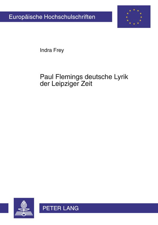 Produktbild: Paul Flemings deutsche Lyrik der Leipziger Zeit