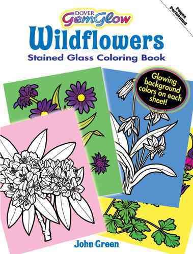 Produktbild: Dover GemGlow Wildflowers Stained Glass Coloring Book
