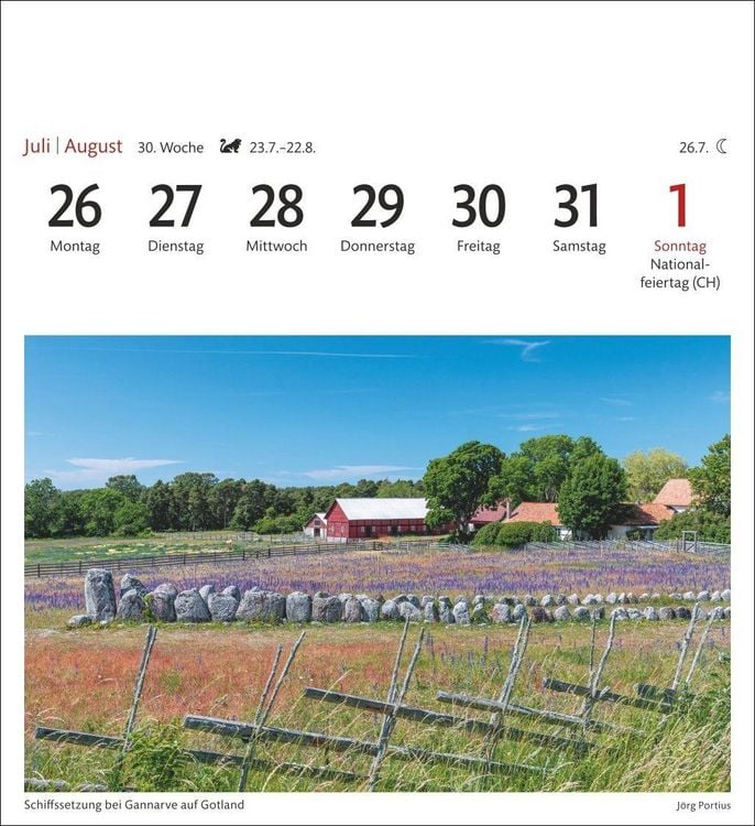 Produktbild: Schweden Sehnsuchtskalender 2027 - Wochenkalender mit 53 Postkarten