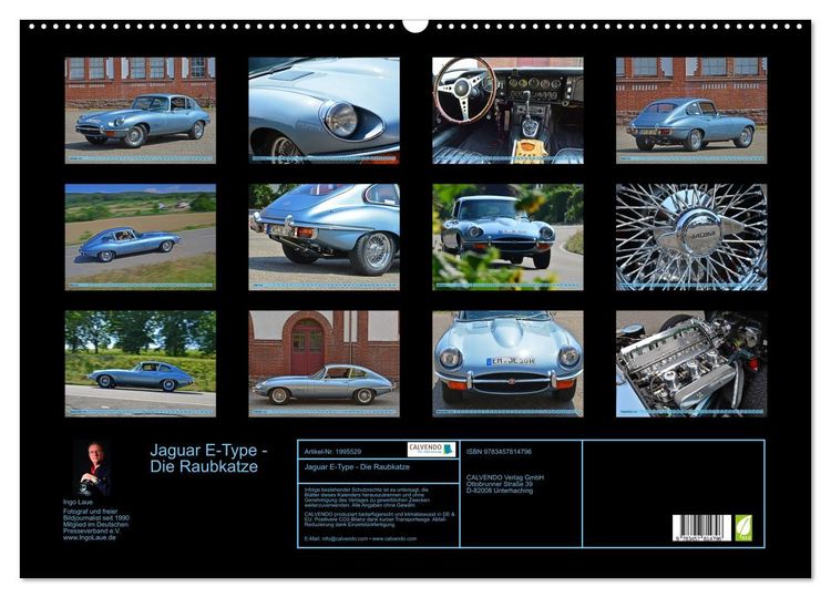 Produktbild: Jaguar E-Type - Die Raubkatze (Wandkalender 2026 DIN A2 quer), CALVENDO Monatskalender