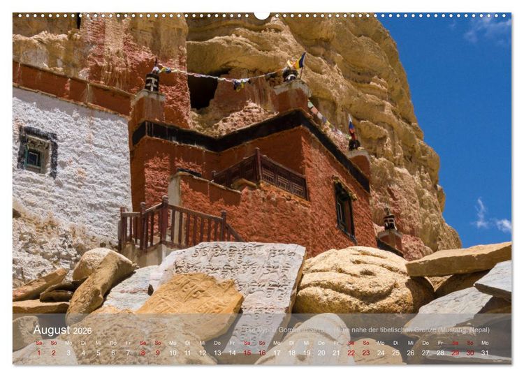 Produktbild: Buddhistische Kl&ouml;ster im Himalaya (hochwertiger Premium Wandkalender 2026 DIN A2 quer), Kunstdruck in Hochglanz