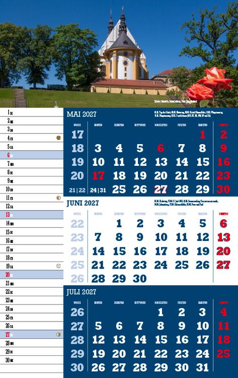 Produktbild: Drei-Monatskalender Deutschland 2027