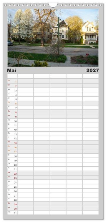 Produktbild: Familienplaner 2027 - beeindruckendes Chicago mit 5 Spalten (Wandkalender, 21 x 45 cm) CALVENDO