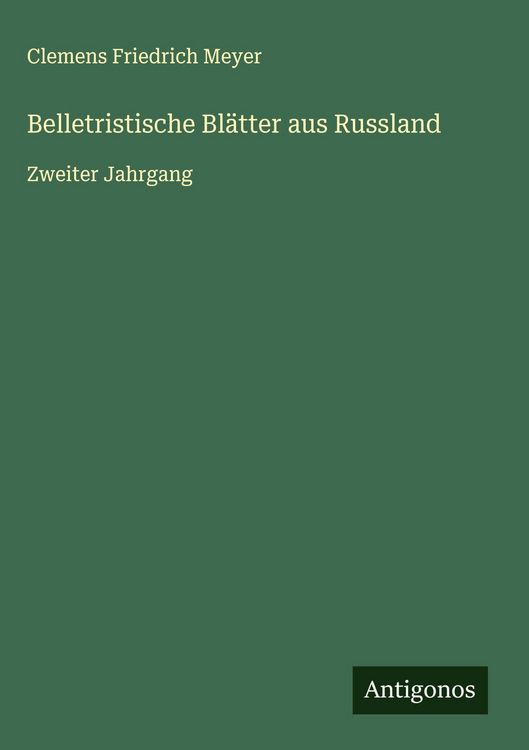 Produktbild: Belletristische Bl&auml;tter aus Russland