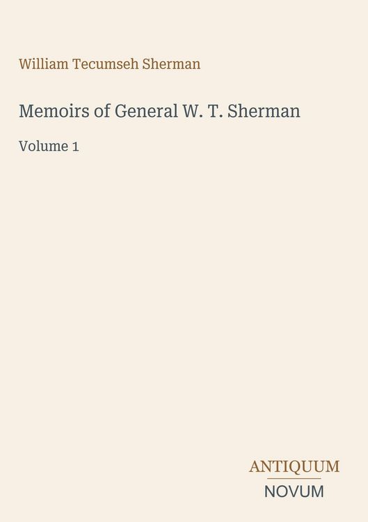 Produktbild: Memoirs of General W. T. Sherman