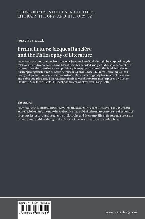 Produktbild: Errant Letters: Jacques Ranci&egrave;re and the Philosophy of Literature