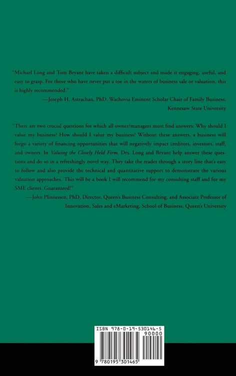 Produktbild: Valuing the Closely Held Firm