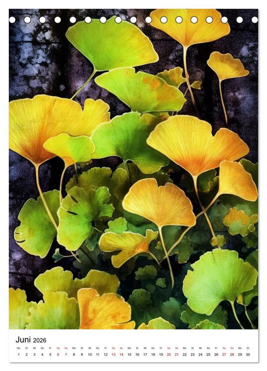 Produktbild: Ginkgo Biloba Sch&ouml;nheit (Tischkalender 2026 DIN A5 hoch), CALVENDO Monatskalender