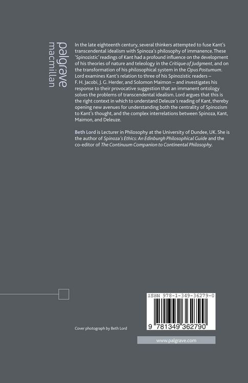 Produktbild: Kant and Spinozism
