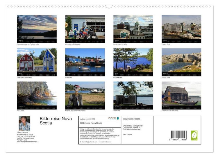 Produktbild: Bilderreise Nova Scotia (hochwertiger Premium Wandkalender 2027 DIN A2 quer), Kunstdruck in Hochglanz