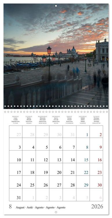 Produktbild: Romantic corners in Venice (Wall Calendar 2026 12 &times; 12 Inch) CALVENDO 12 Month Wall Calendar