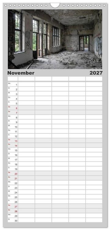 Produktbild: Familienplaner 2027 - Lost Places in Deutschland mit 5 Spalten (Wandkalender, 21 x 45 cm) CALVENDO
