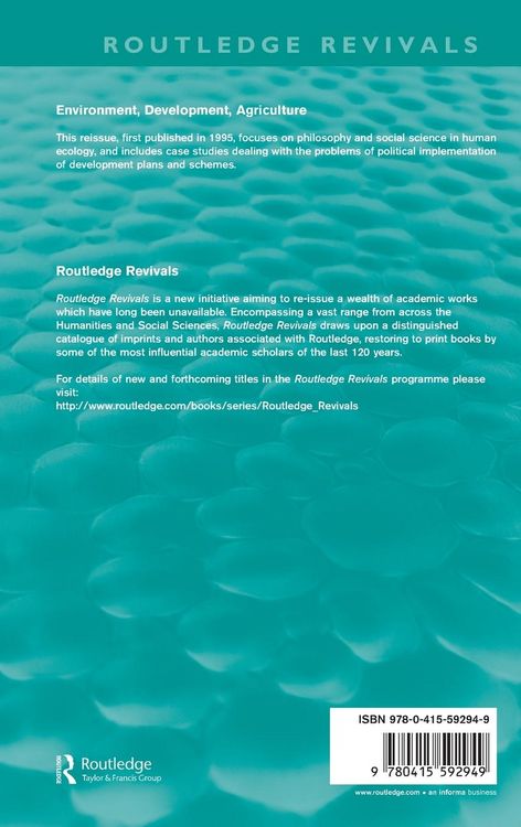 Produktbild: Environment, Development, Agriculture