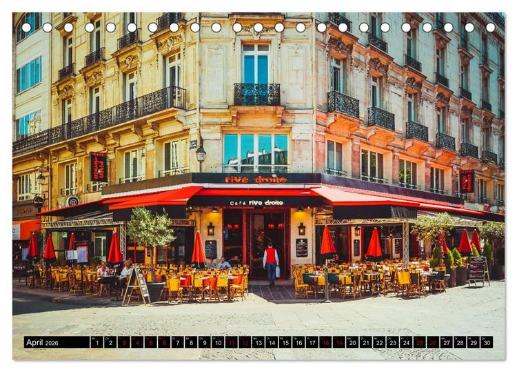 Produktbild: Paris Bistros (Tischkalender 2026 DIN A5 quer), CALVENDO Monatskalender