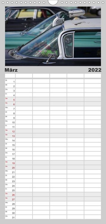 Produktbild: The art of mobility - Auto-Tr&auml;ume in Chrom - Familienplaner hoch (Wandkalender 2022 , 21 cm x 45 cm, hoch)