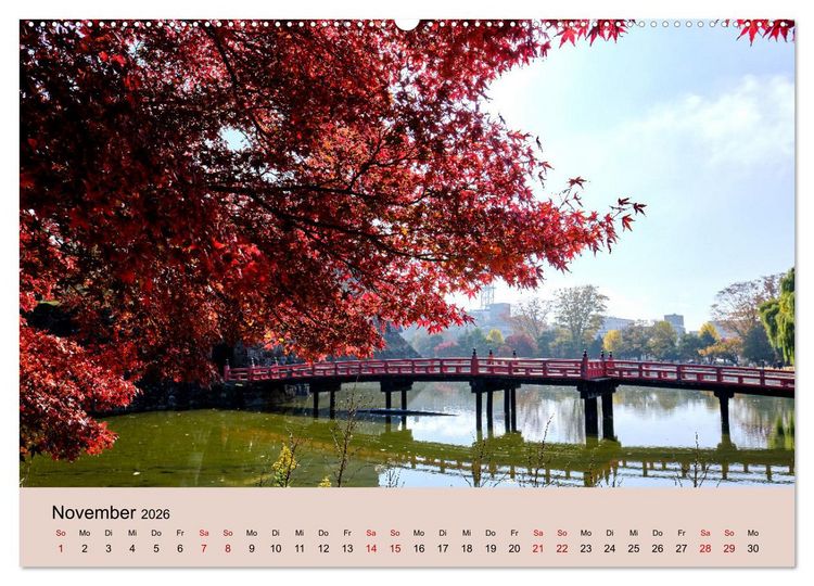 Produktbild: Japan im Herbst (hochwertiger Premium Wandkalender 2026 DIN A2 quer), Kunstdruck in Hochglanz