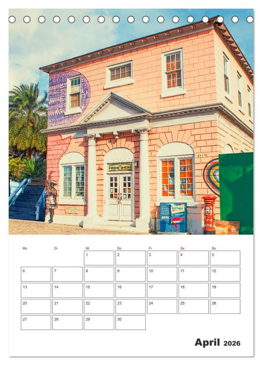 Produktbild: Nassau - Reiseplaner (Tischkalender 2026 DIN A5 hoch), CALVENDO Monatskalender