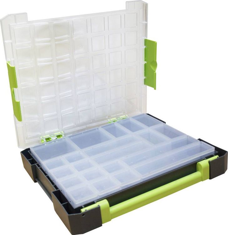 Produktbild: VISO Sortimentskoffer (L x B x H) 375 x 70 x 425 mm Anzahl F&auml;cher: 21 feste Unterteilung Inhalt 1 St.