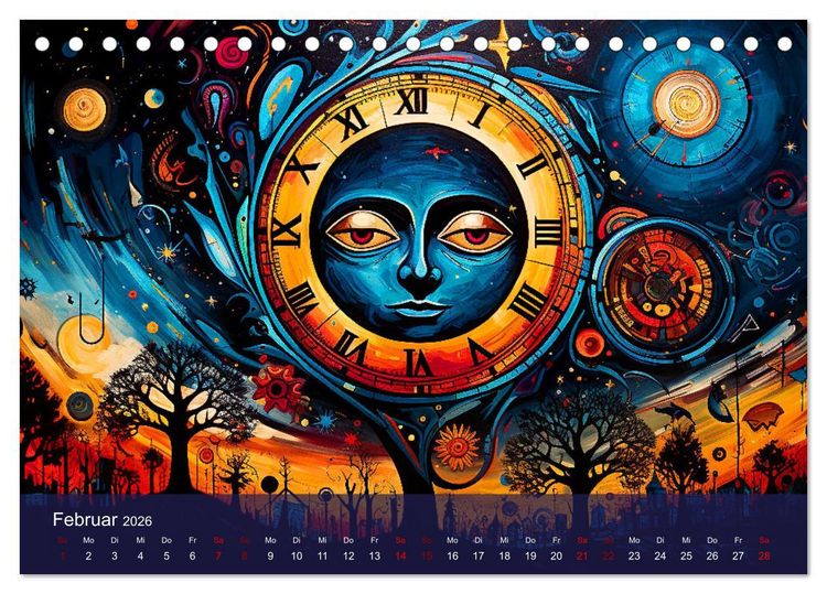 Produktbild: Vision&auml;re Leinwand: Kreative Symbole f&uuml;r Tr&auml;ume und Visionen (Tischkalender 2026 DIN A5 quer), CALVENDO Monatskalender