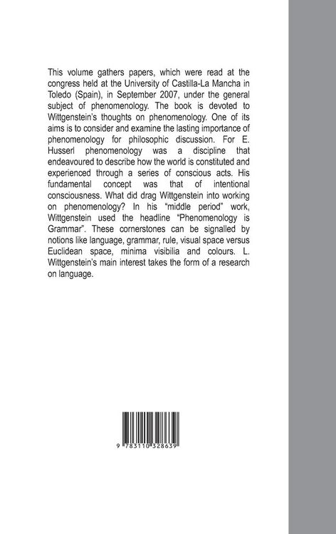 Produktbild: Phenomenology as Grammar