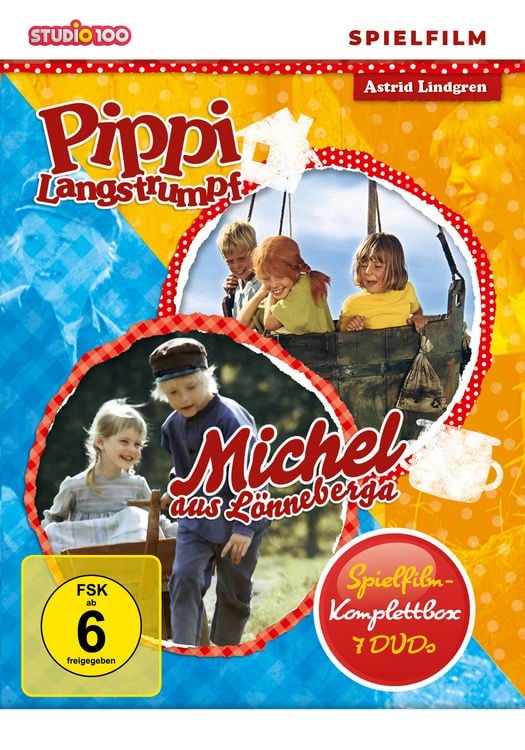Produktbild: Pippi Langstrumpf & Michel aus L&ouml;nneberga - Spielfilm Box [7 DVDs]