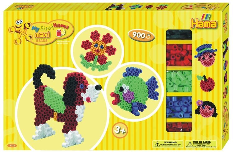 Bild vom Artikel Hama Geschenkpackung Maxiperlen, 2x Stiftplatte Hund & Kreis, mit ca. 900 Bügelperlen vom Autor 