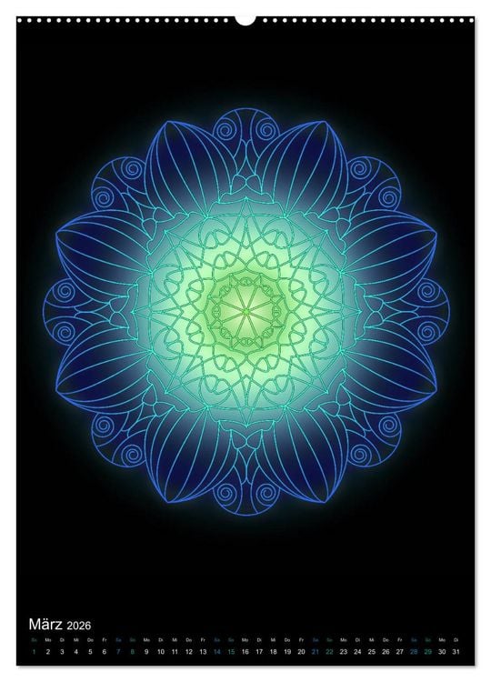 Produktbild: Mandala-Kalender 2026 (Wandkalender 2026 DIN A2 hoch), CALVENDO Monatskalender