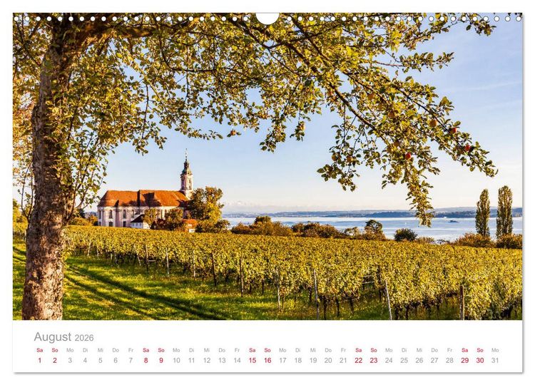Produktbild: BODENSEE Drei L&auml;nder - ein See (Wandkalender 2026 DIN A3 quer), CALVENDO Monatskalender